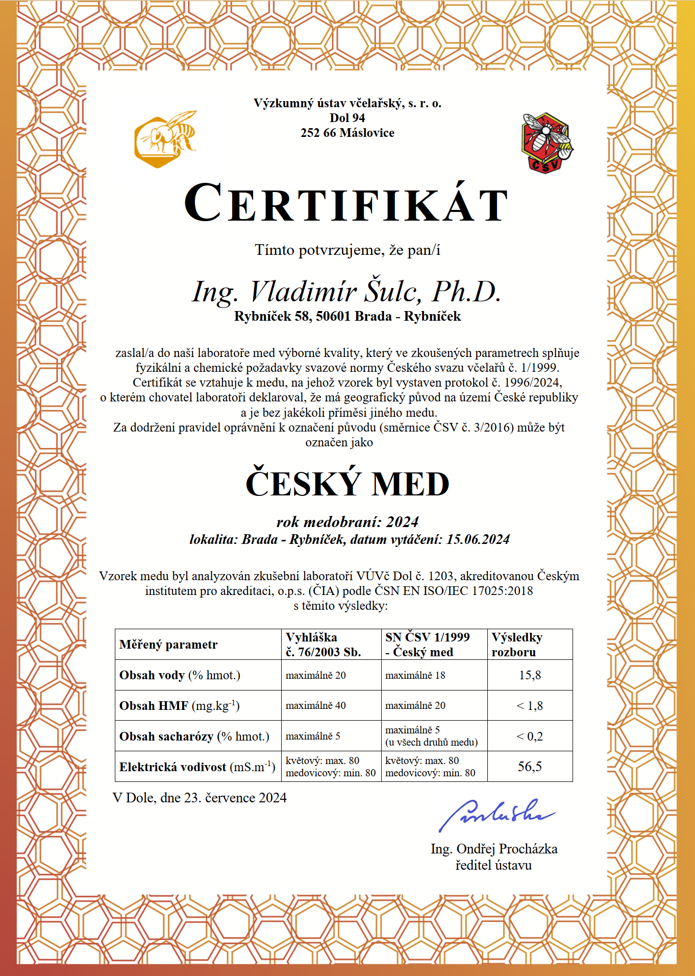 Certifikát kvality